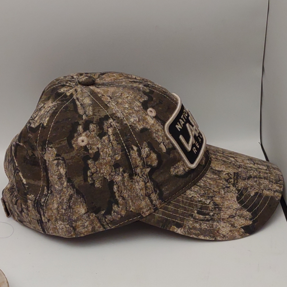 Realtree Gear "National Land Realty" Logo Camo Cotton Hunting Hat Cap Adjustable